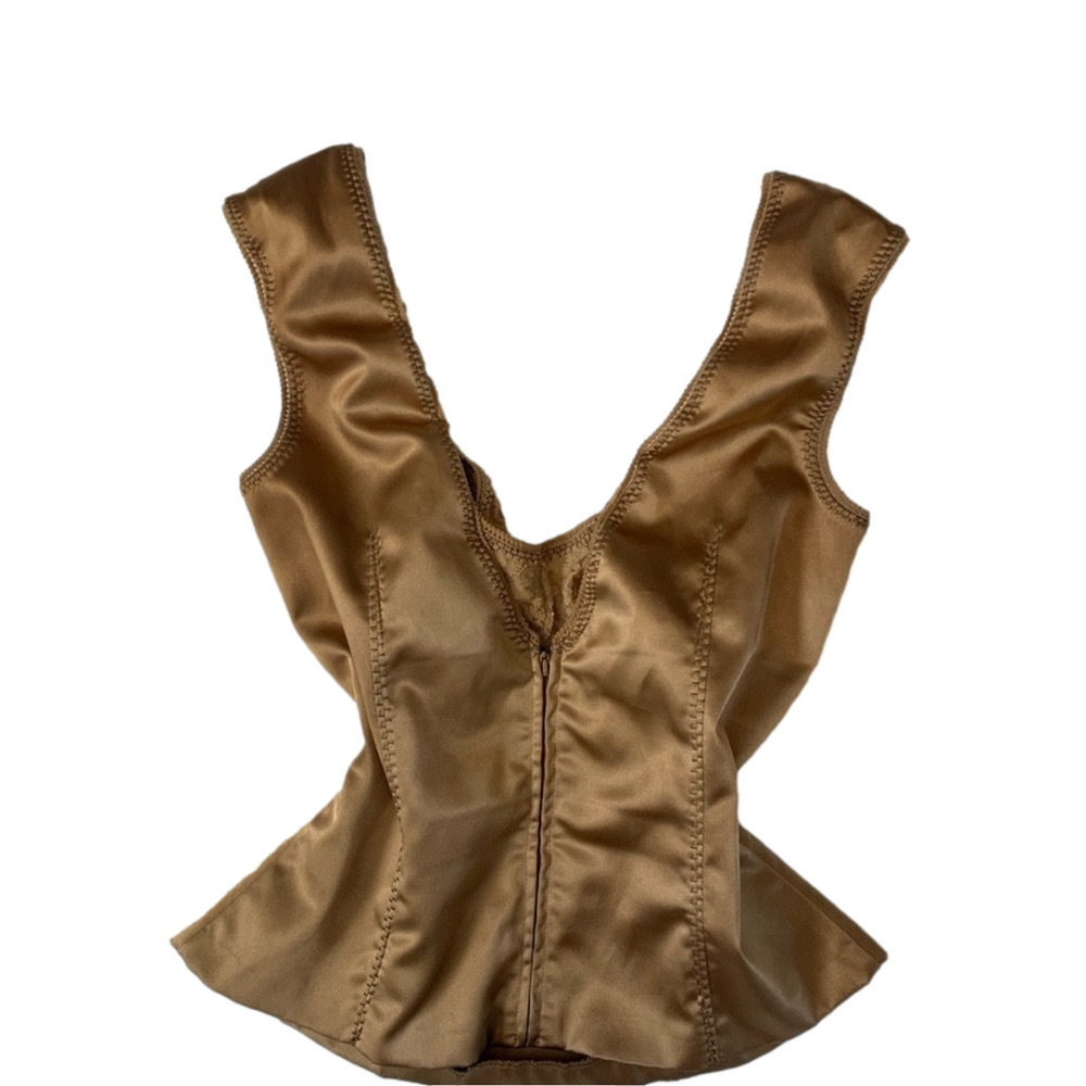 Dolce and Gabbana corset top Gold Satin Sheer - Picture 3 of 6